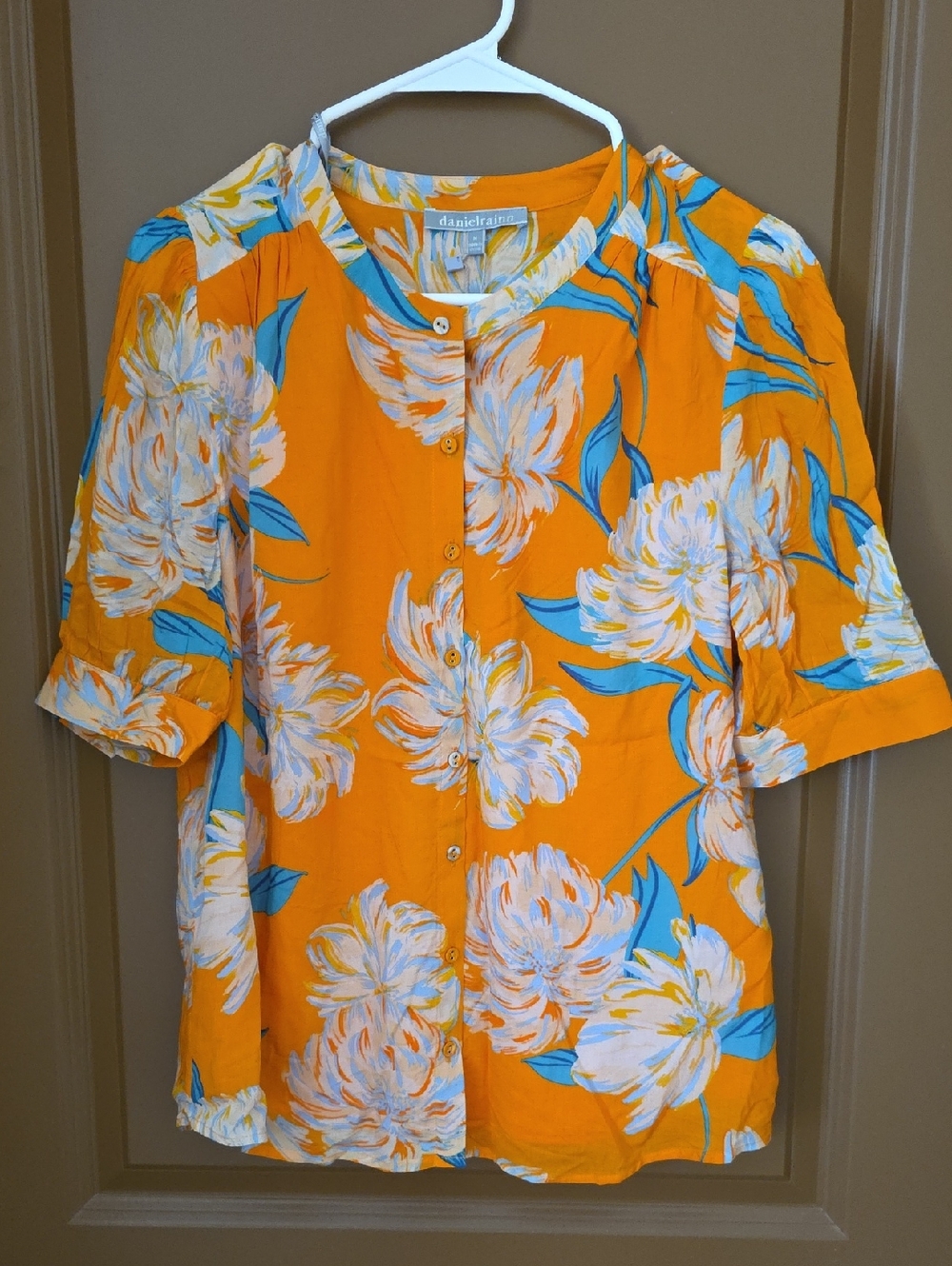 Ladies Short Sleeve Blouse,  Danielrainn, Sz M,  NWT